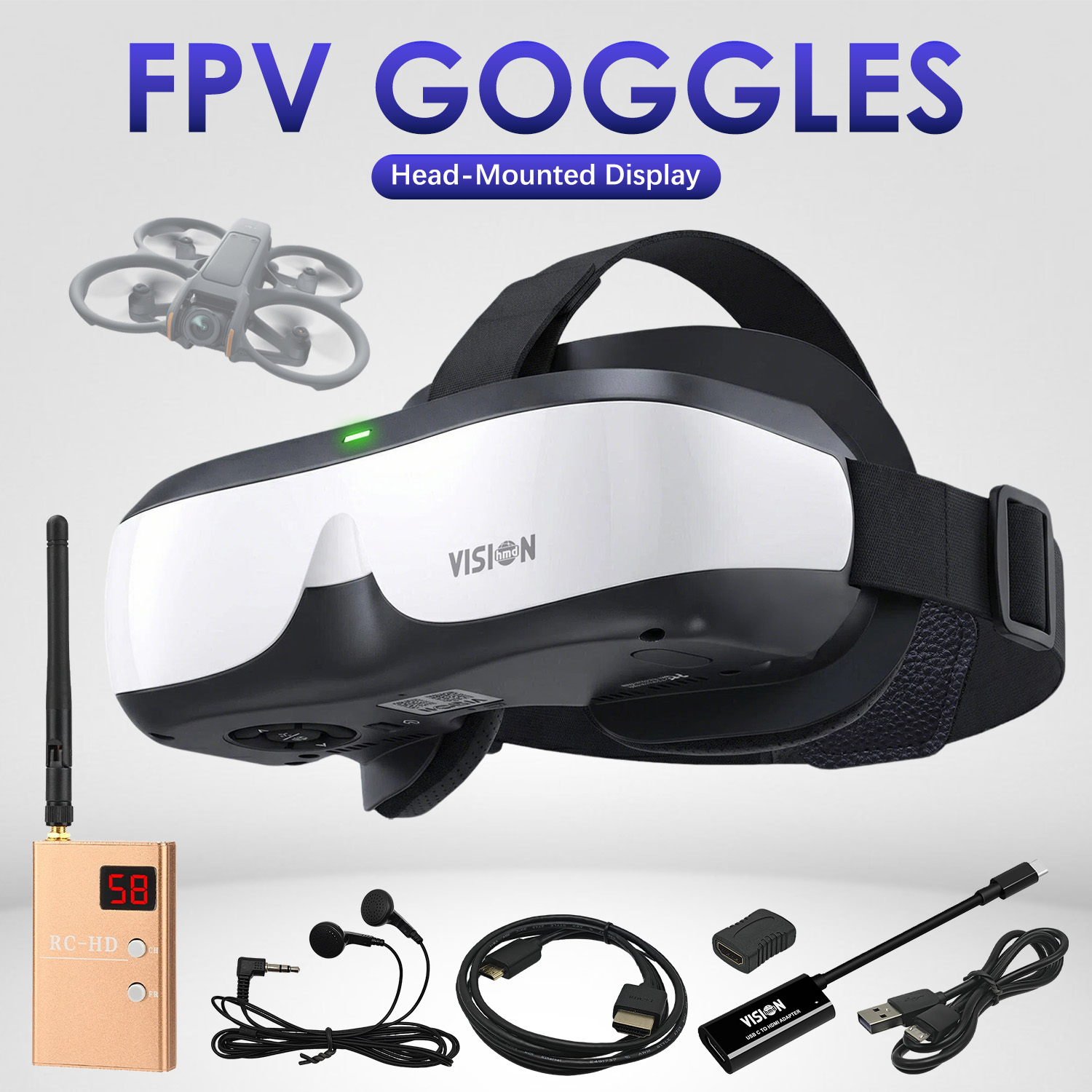 Skyzone Sky04O Pro Fpv Goggles - FPV 헤드 마운트 디스플레이 DIY 입문용